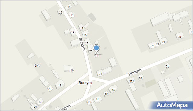 Borzym, Borzym, 21, mapa Borzym