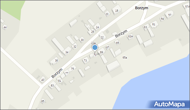 Borzym, Borzym, 71, mapa Borzym