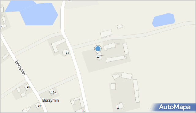 Borzymin, Borzymin, 12, mapa Borzymin