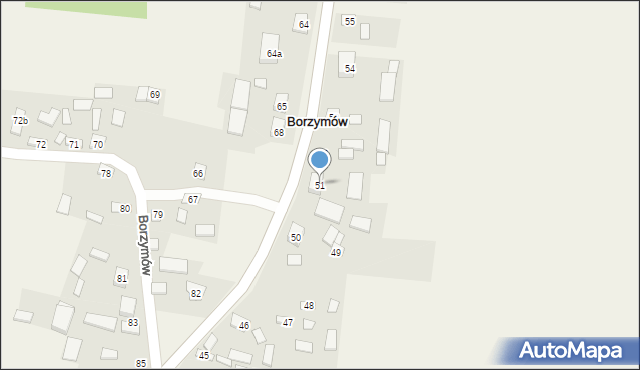 Borzymów, Borzymów, 51, mapa Borzymów