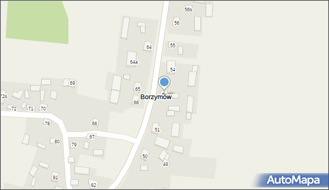 Borzymów, Borzymów, 53, mapa Borzymów