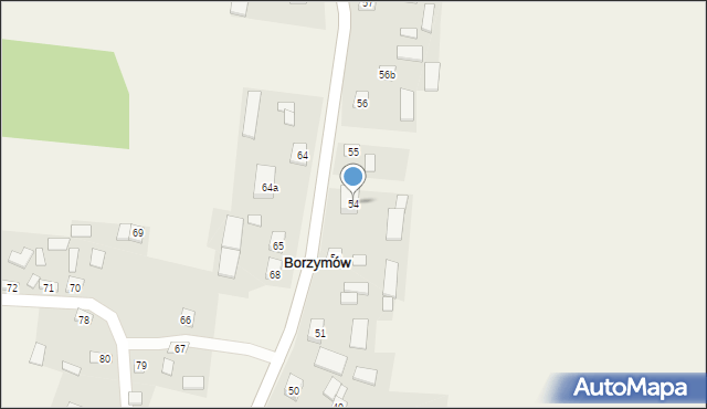 Borzymów, Borzymów, 54, mapa Borzymów