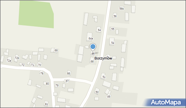 Borzymów, Borzymów, 65, mapa Borzymów