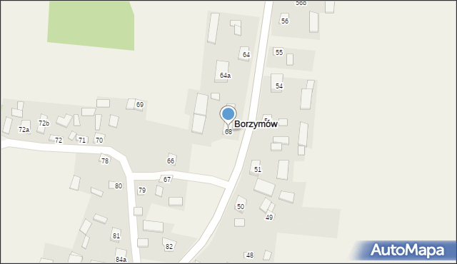 Borzymów, Borzymów, 68, mapa Borzymów