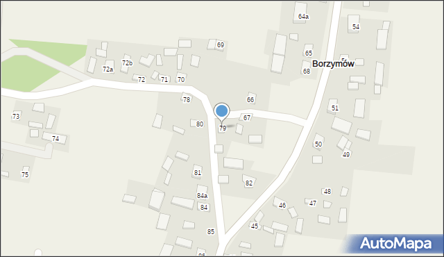 Borzymów, Borzymów, 79, mapa Borzymów