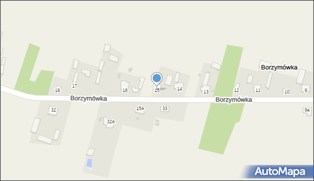 Borzymówka, Borzymówka, 15, mapa Borzymówka