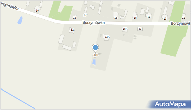 Borzymówka, Borzymówka, 32B, mapa Borzymówka