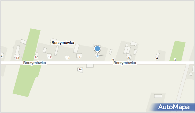 Borzymówka, Borzymówka, 8, mapa Borzymówka