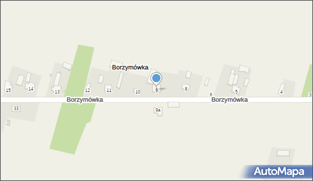 Borzymówka, Borzymówka, 9, mapa Borzymówka