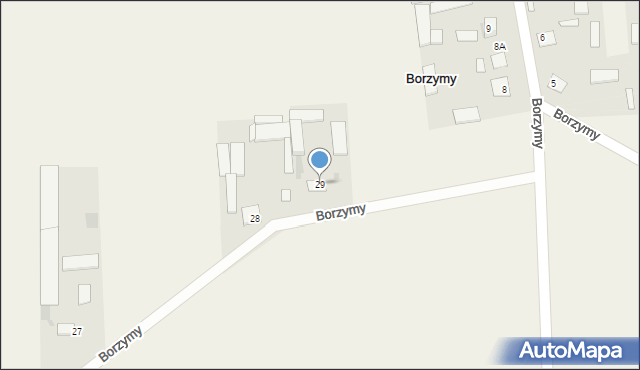 Borzymy, Borzymy, 29, mapa Borzymy