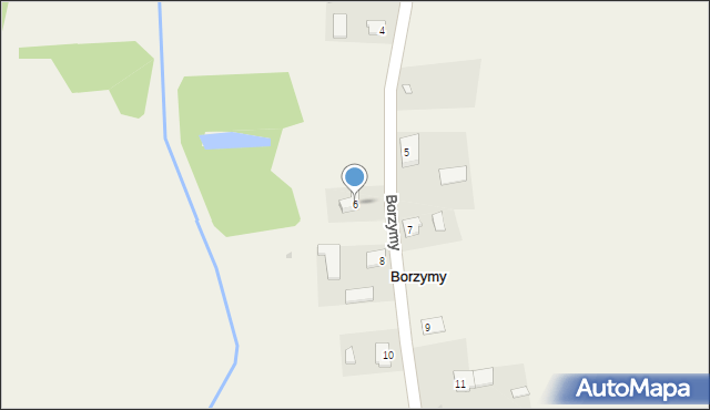 Borzymy, Borzymy, 6, mapa Borzymy