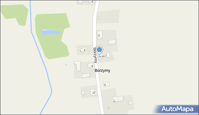 Borzymy, Borzymy, 7, mapa Borzymy