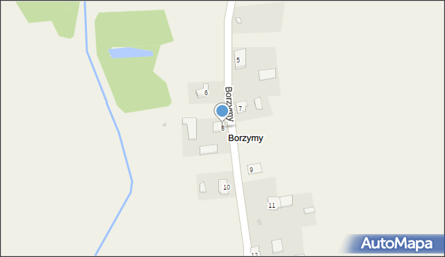 Borzymy, Borzymy, 8, mapa Borzymy