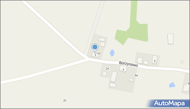 Borzynowo, Borzynowo, 1, mapa Borzynowo