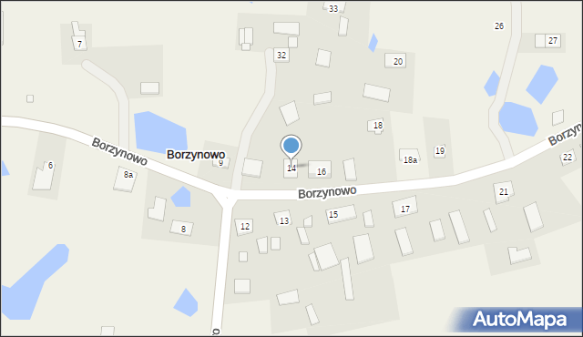 Borzynowo, Borzynowo, 14, mapa Borzynowo