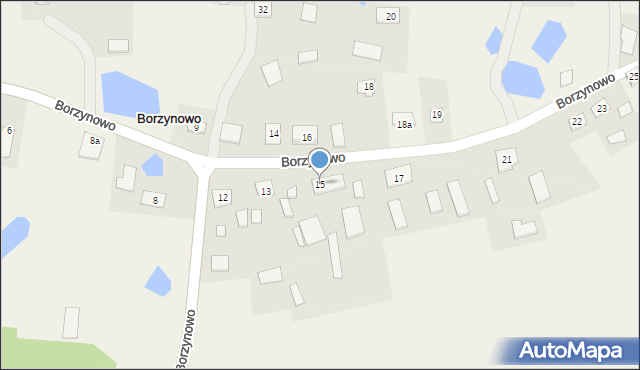 Borzynowo, Borzynowo, 15, mapa Borzynowo