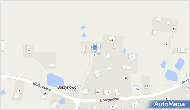 Borzynowo, Borzynowo, 32, mapa Borzynowo