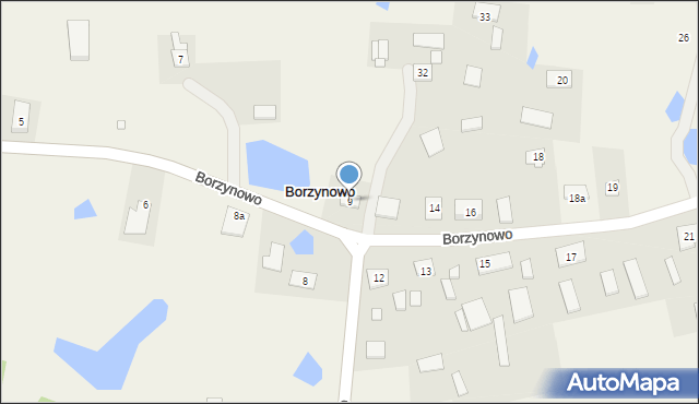 Borzynowo, Borzynowo, 9, mapa Borzynowo