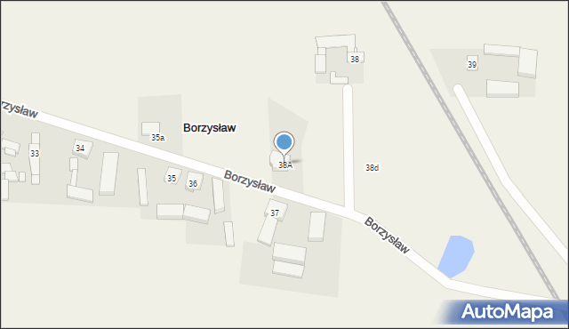 Borzysław, Borzysław, 38A, mapa Borzysław