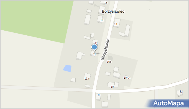 Borzysławiec, Borzysławiec, 11, mapa Borzysławiec