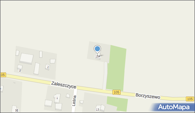 Borzyszewo, Borzyszewo, 13A, mapa Borzyszewo