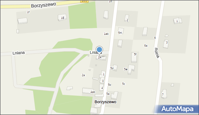 Borzyszewo, Borzyszewo, 1A, mapa Borzyszewo