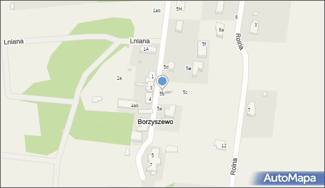 Borzyszewo, Borzyszewo, 5b, mapa Borzyszewo