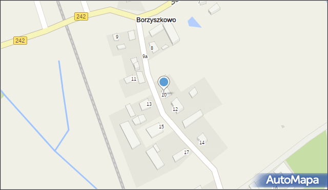 Borzyszkowo, Borzyszkowo, 10, mapa Borzyszkowo