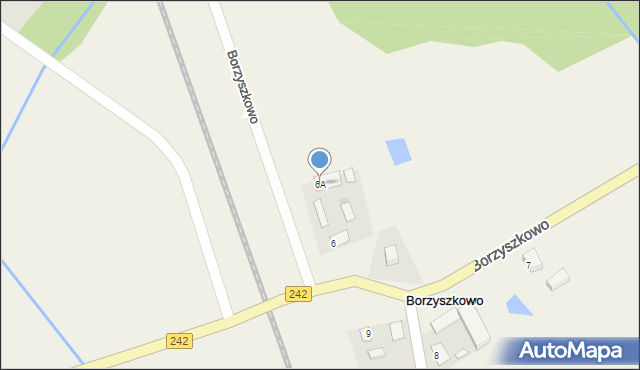 Borzyszkowo, Borzyszkowo, 6A, mapa Borzyszkowo