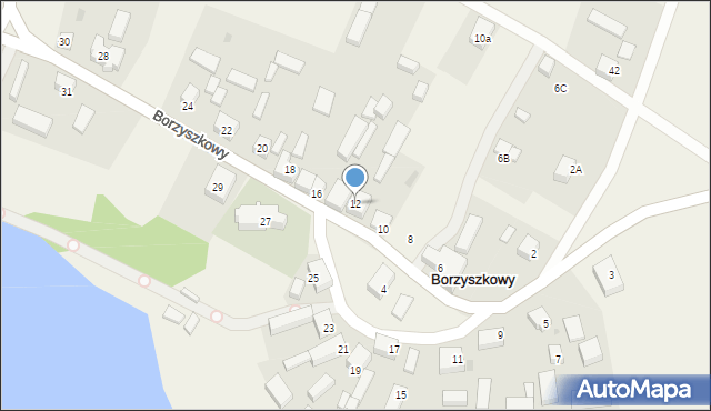 Borzyszkowy, Borzyszkowy, 12, mapa Borzyszkowy