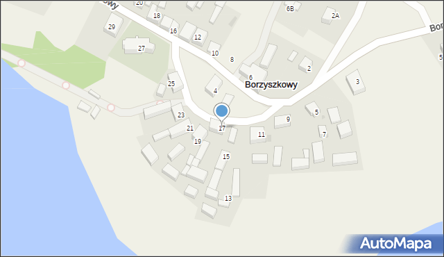 Borzyszkowy, Borzyszkowy, 17, mapa Borzyszkowy