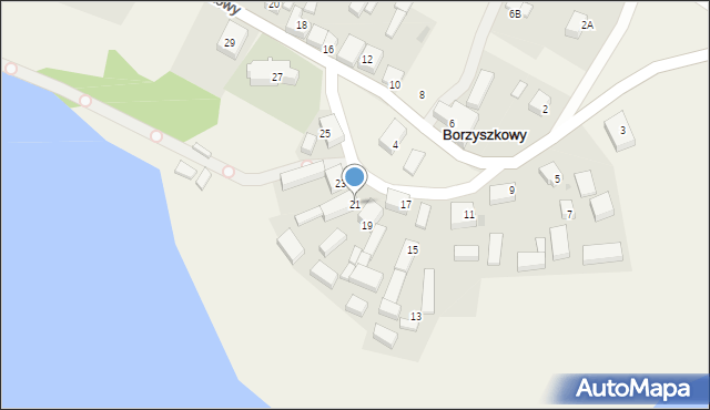 Borzyszkowy, Borzyszkowy, 21, mapa Borzyszkowy