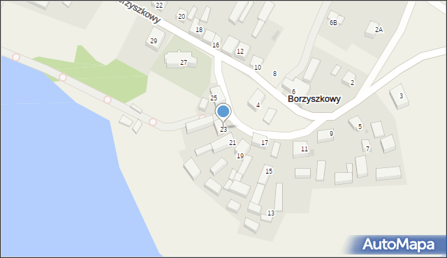 Borzyszkowy, Borzyszkowy, 23, mapa Borzyszkowy