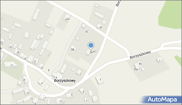 Borzyszkowy, Borzyszkowy, 2A, mapa Borzyszkowy