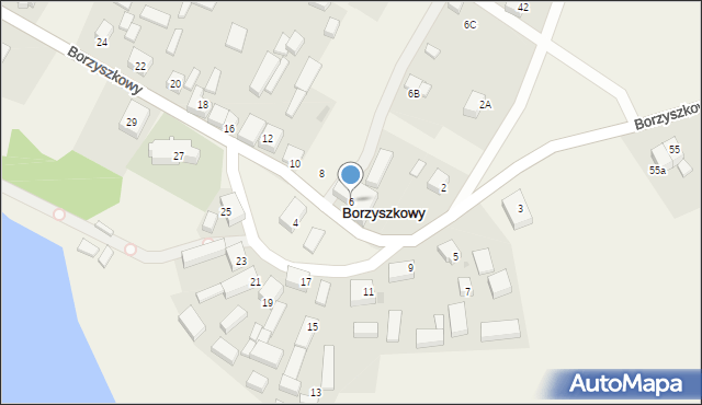 Borzyszkowy, Borzyszkowy, 6, mapa Borzyszkowy