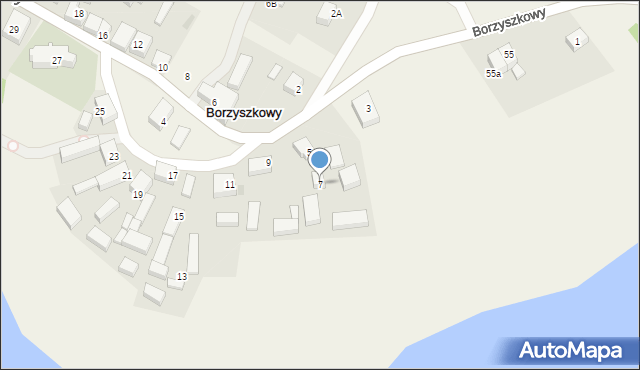 Borzyszkowy, Borzyszkowy, 7, mapa Borzyszkowy