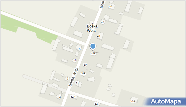 Boska Wola, Boska Wola, 49A, mapa Boska Wola