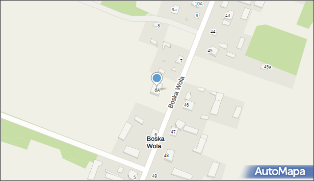 Boska Wola, Boska Wola, 6A, mapa Boska Wola