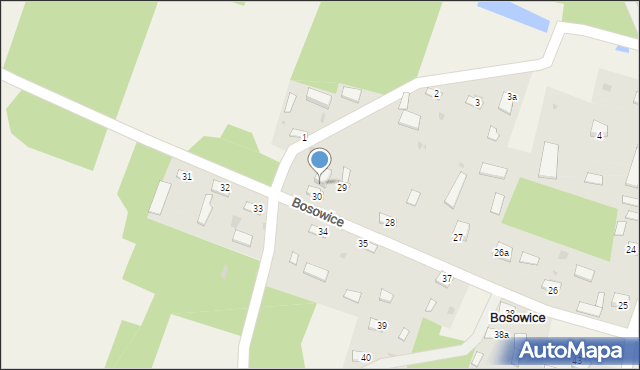 Bosowice, Bosowice, 30a, mapa Bosowice