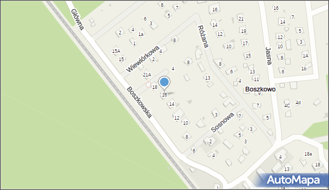 Boszkowo-Letnisko, Boszkowska, 16, mapa Boszkowo-Letnisko