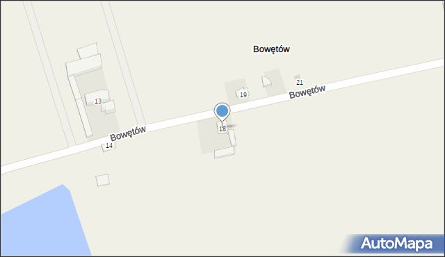 Bowętów, Bowętów, 18, mapa Bowętów