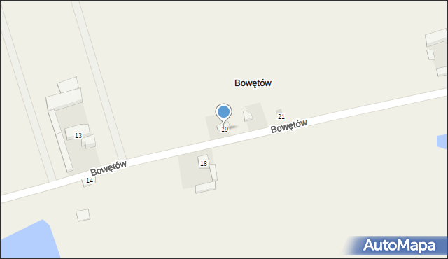 Bowętów, Bowętów, 19, mapa Bowętów