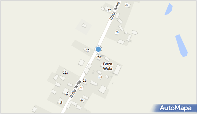 Boża Wola, Boża Wola, 25a, mapa Boża Wola