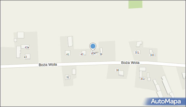 Boża Wola, Boża Wola, 40A, mapa Boża Wola