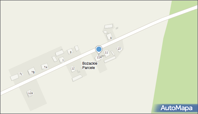 Bożacin, Bożacin, 11A, mapa Bożacin