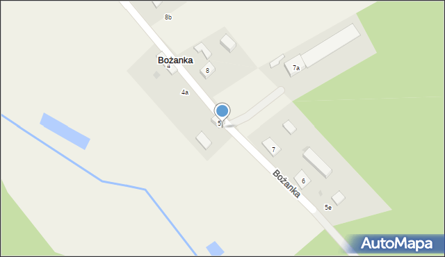 Bożanka, Bożanka, 5a, mapa Bożanka