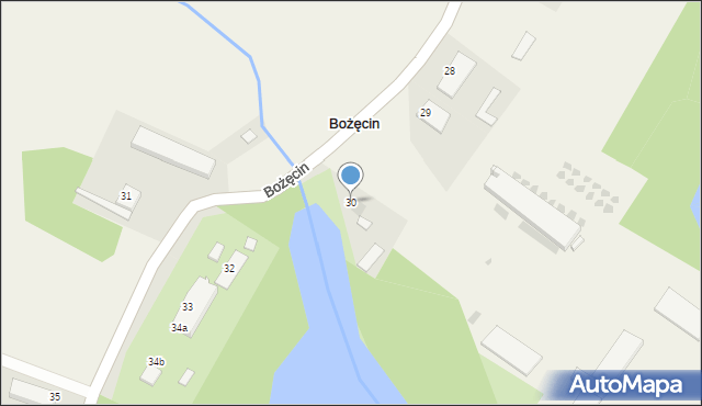 Bożęcin, Bożęcin, 30, mapa Bożęcin