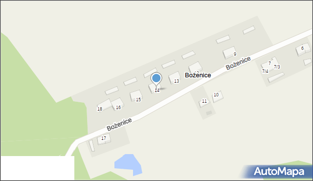 Bożenice, Bożenice, 14, mapa Bożenice