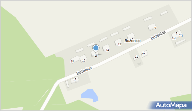 Bożenice, Bożenice, 15, mapa Bożenice