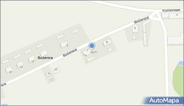 Bożenice, Bożenice, 7/3, mapa Bożenice